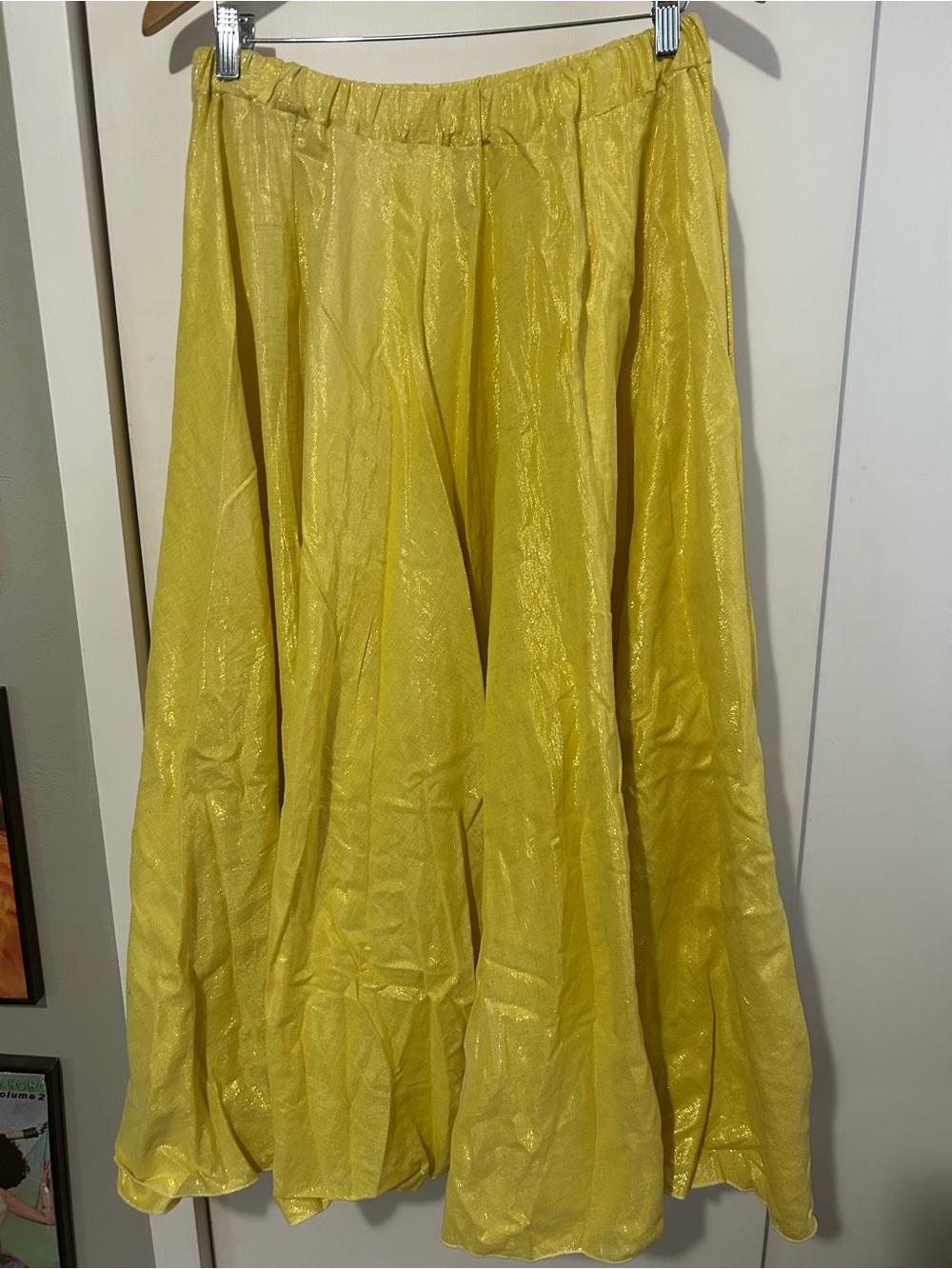 Shimmery Yellow Circle Skirt